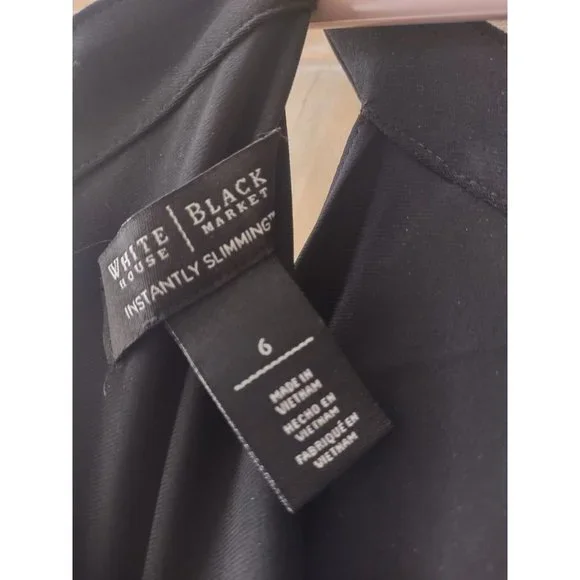 WHBM Black and White Floral Lace Slimming Halter Dress Size 6 - Picture 3 of 3